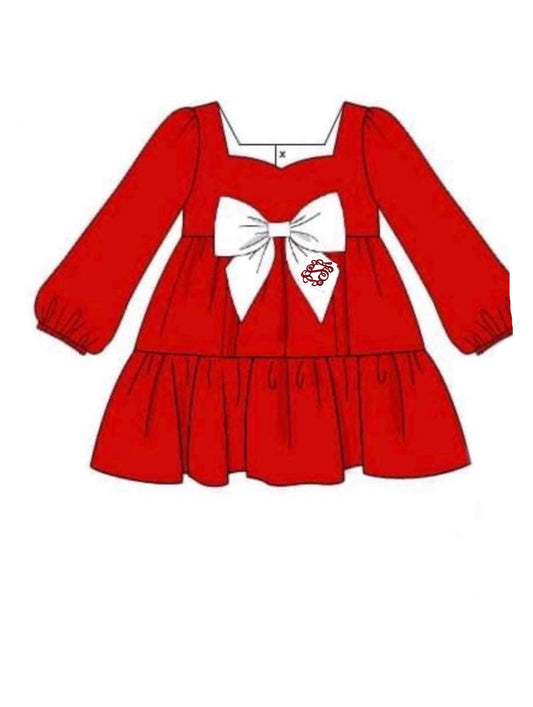 RTS: Kira's Red Christmas- Girls Woven Dress "PSR"