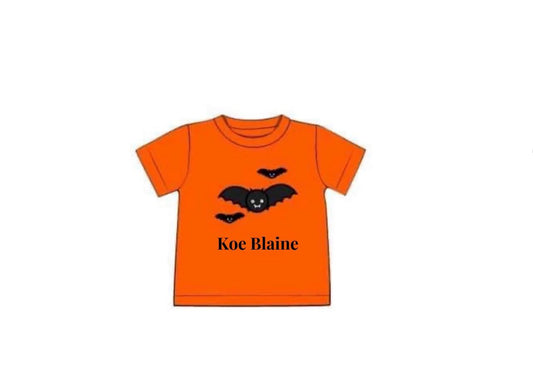 RTS: Spooky Bats & Ghost- Boys Shirt "Koe Blaine"