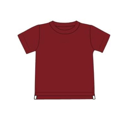RTS: Boys Knit Shirt- Crimson