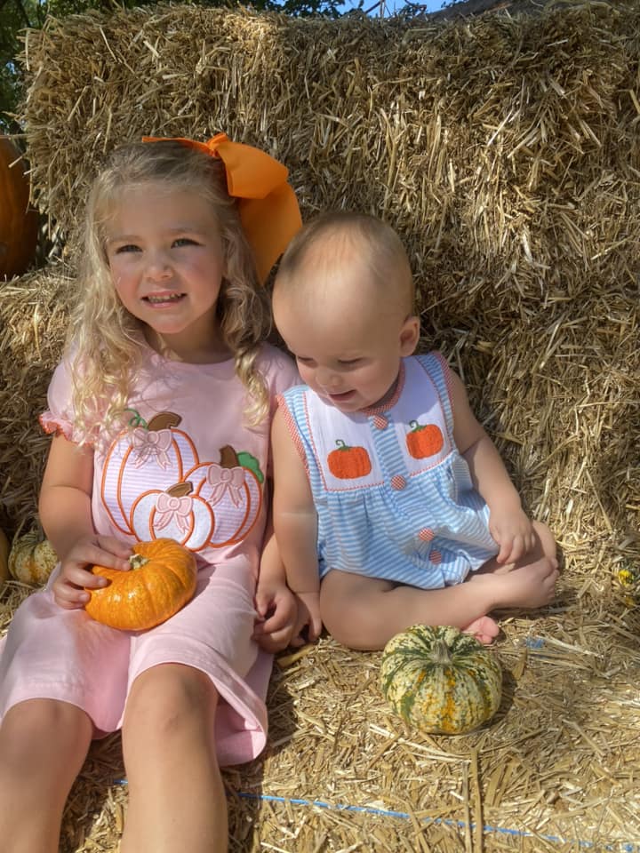 RTS: Simple Pumpkins- Girls Knit Dress