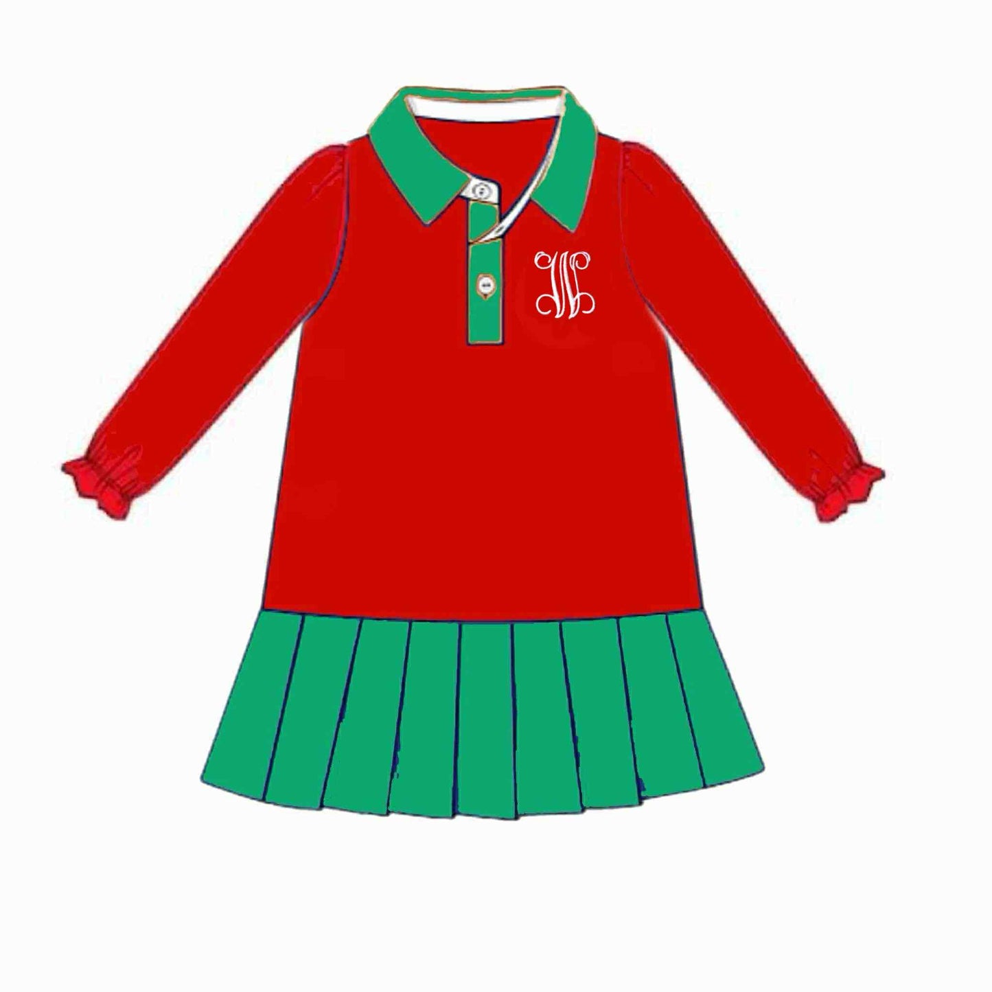 RTS: Jolly Colorblock- Girls Knit Dress "W"