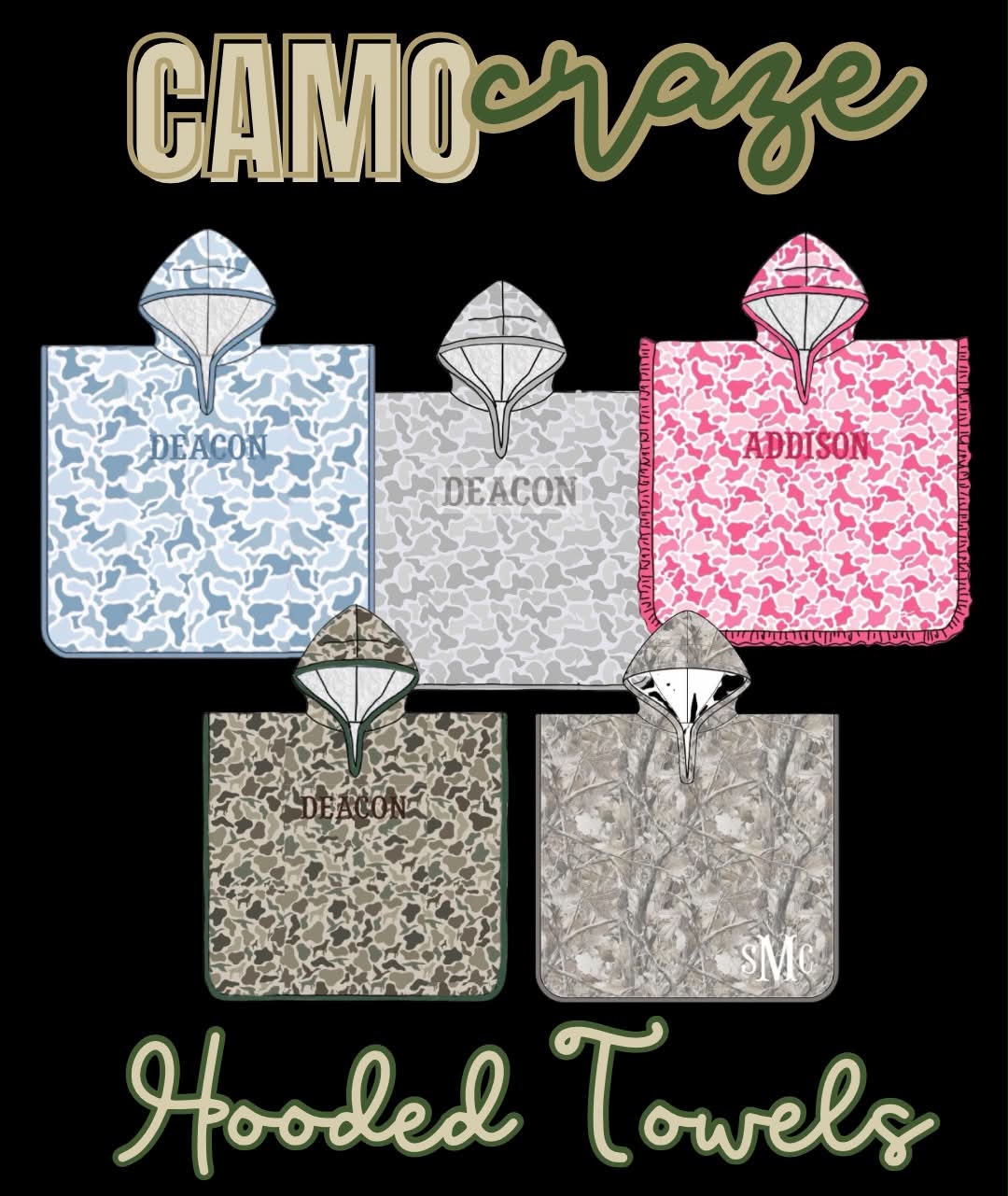 Camo Craze Flash Presale: Hooded Swim Cover Up- Gray