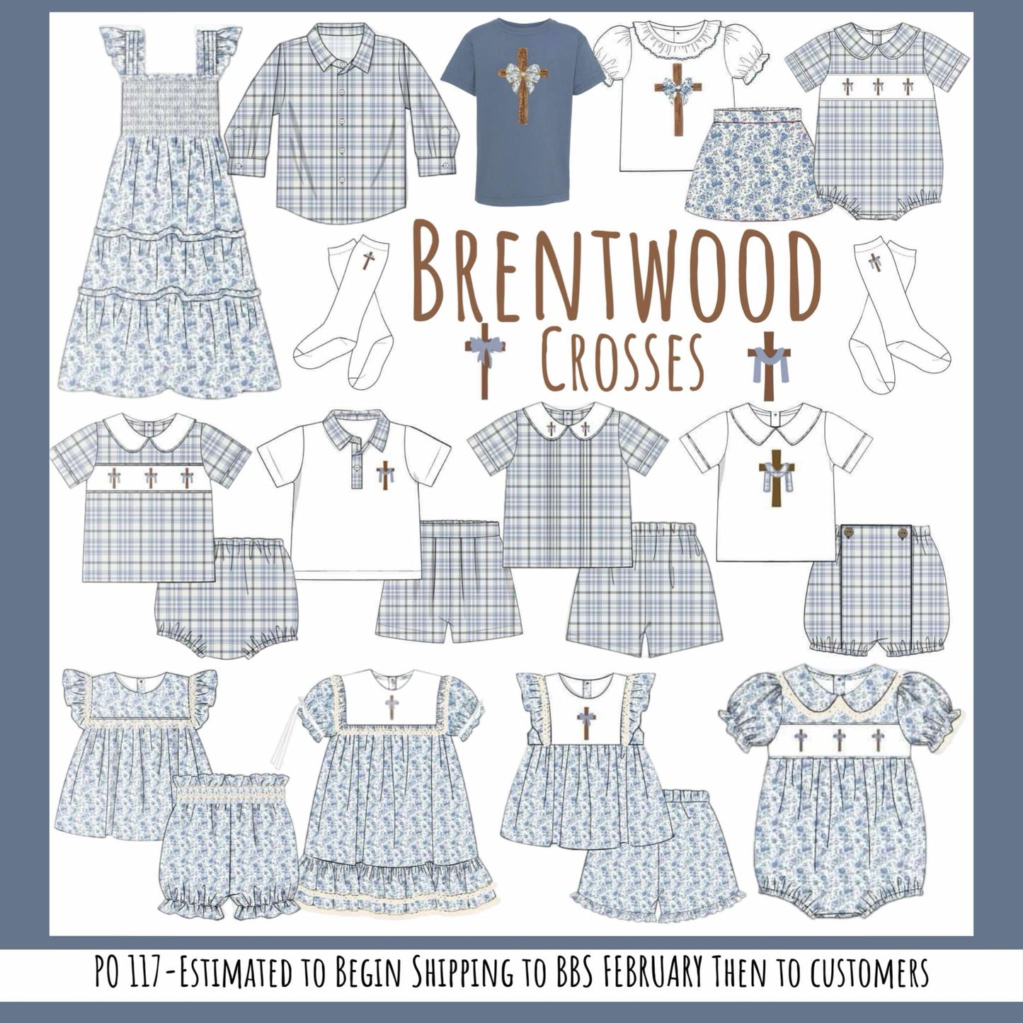 RTS:  Brentwood Crosses- Boys Woven Bubble