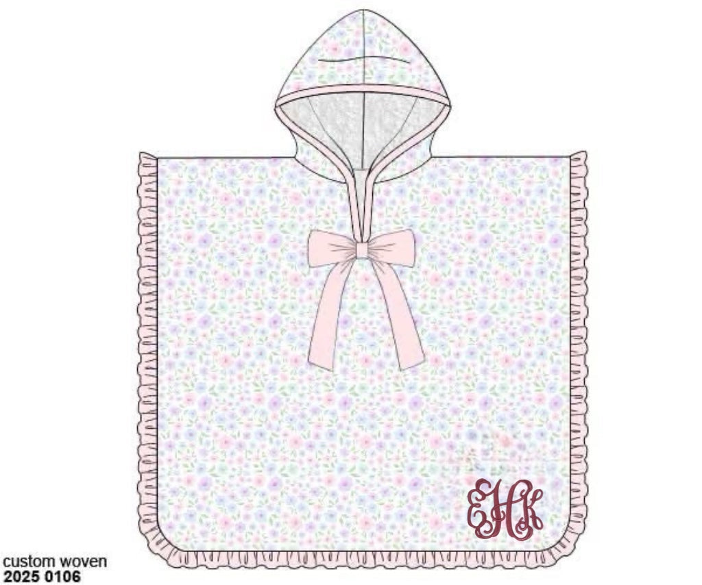RTS: Blakely Floral & Collin Stripes- Girls Woven Swim Coverup “EHK”