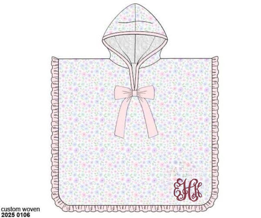RTS: Blakely Floral & Collin Stripes- Girls Woven Swim Coverup “EHK”