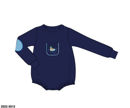 RTS: Boys Only- Duck Embroidered Bubble