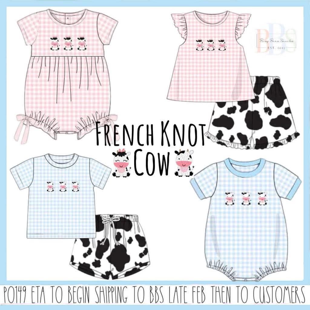 Pre Order 149: French Knot Cow- Boy Knit Bubble