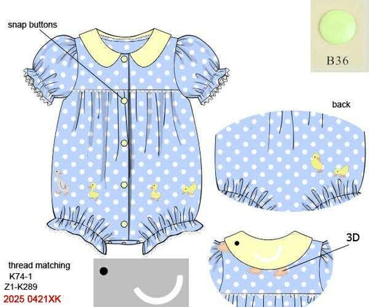Pre Order 133: Quack, Quack, Collar- Girls Knit Bubble