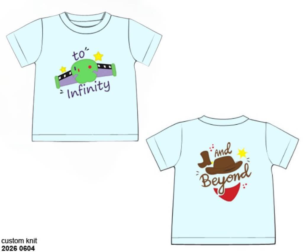 Pre Order 146: Characters- Boys Infinity Appliqué Knit Shirt
