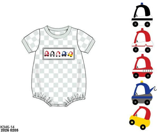 Pre Order 141: Boys Only- Smocked Cozy Coupe Bubble