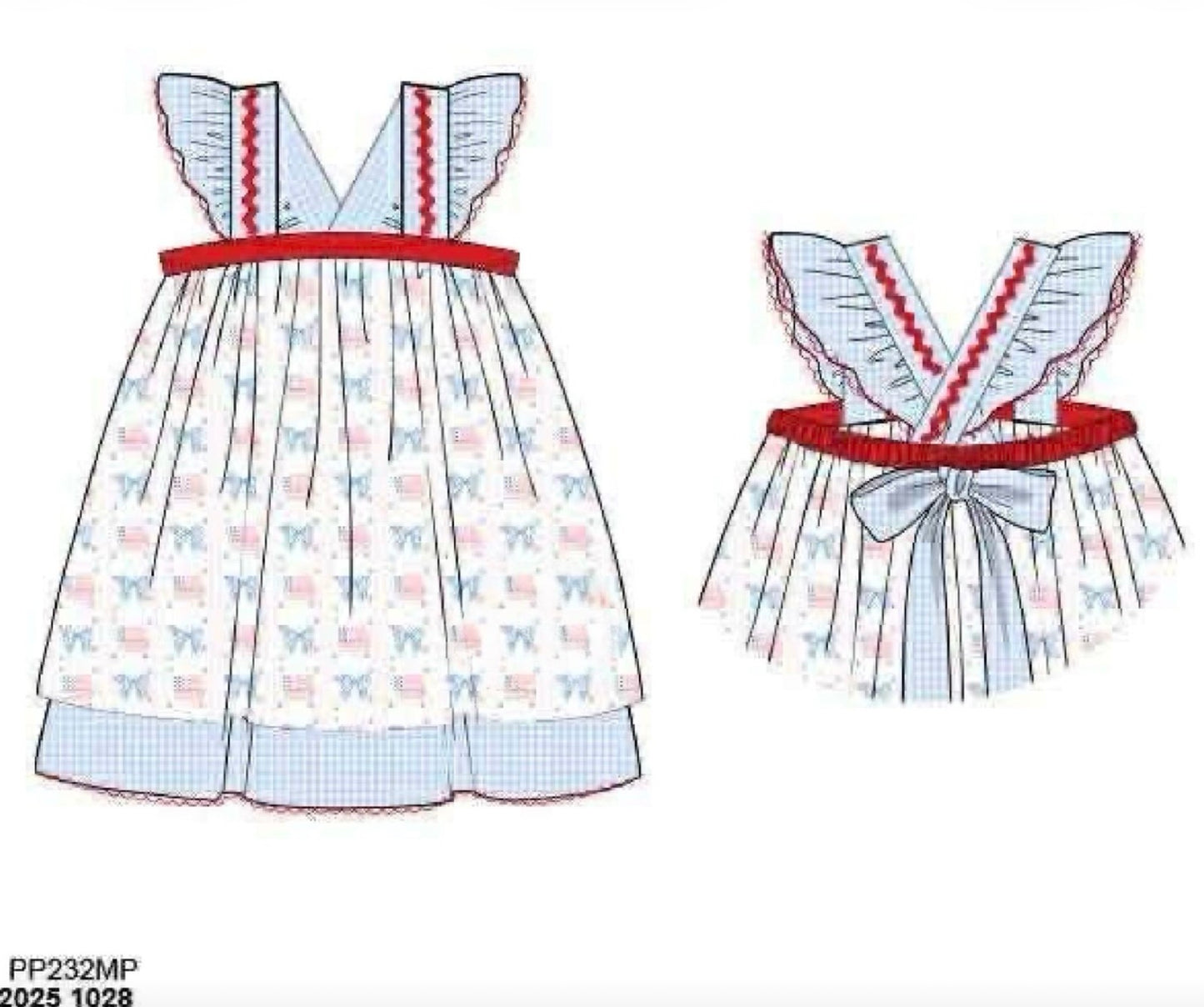 RTS: Let Freedom Ring- Girls Woven Dress (No Monogram)