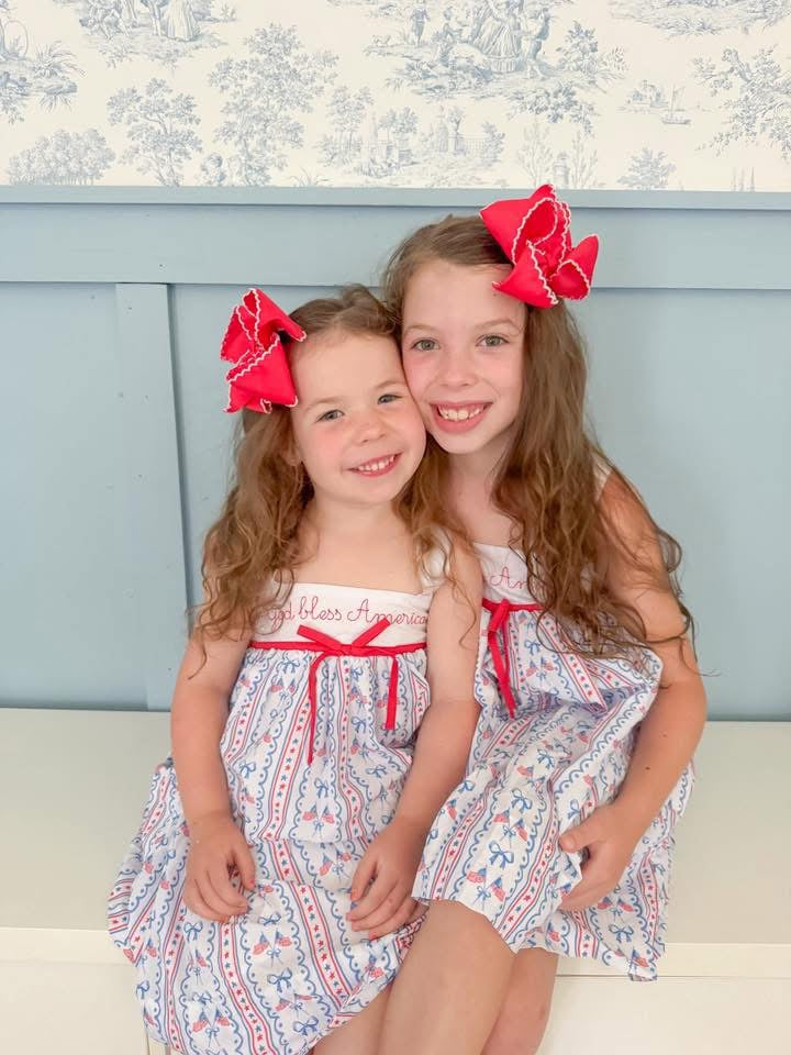 RTS: God Bless America- Girls Woven Dress