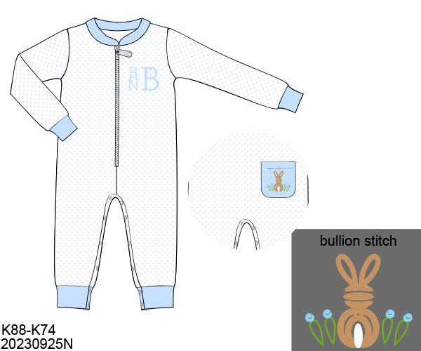 Pre Order 148: Easter Lounge- Boys Bullion Bunnies Knit 1pc
