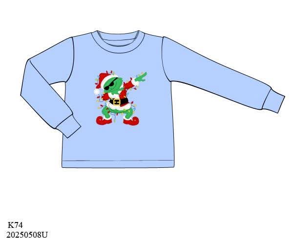 RTS: Christmas Shirt Only- Boys Rockin’ Green Guy Shirt