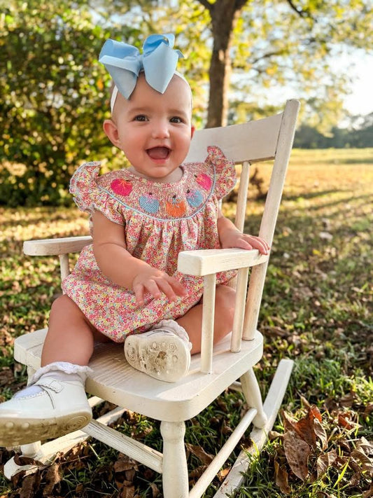 RTS: Remy's Pumpkins- Girls Woven Bubble
