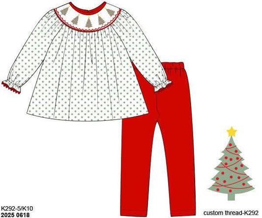RTS: Sage Tidings- Girls Smocked Legging Set