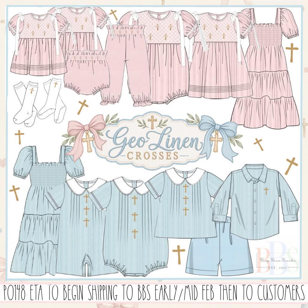 Pre Order 148: Linen Cross- Dad/Mini Button Up Shirt