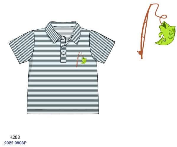 RTS: Polo Collection- Boys Embroidered Fishing Shirt