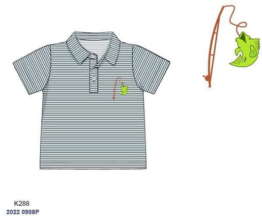 RTS: Polo Collection- Boys Embroidered Fishing Shirt