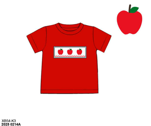 RTS: DEFECT- A is for Apple- Boys Smocked Shirt