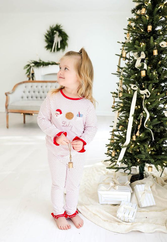 RTS: Christmas Eve- Girls Knit 2pc Lounge (Without Monogram)