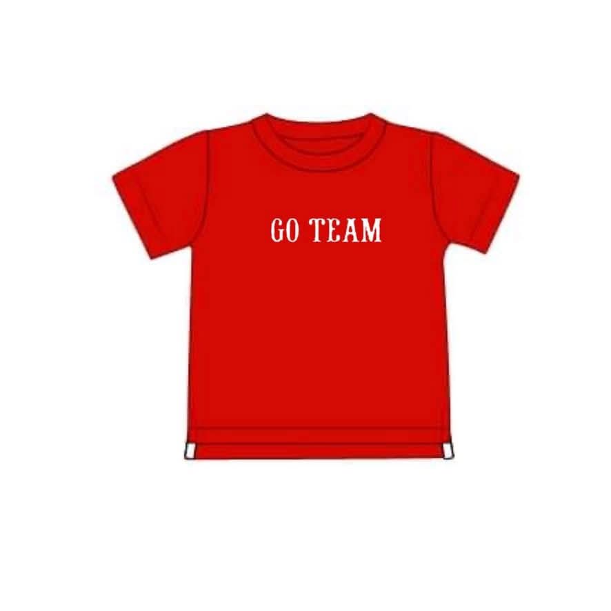 Pre Order 146: Basic Tees- Boys Red French Knot Knit Shirt