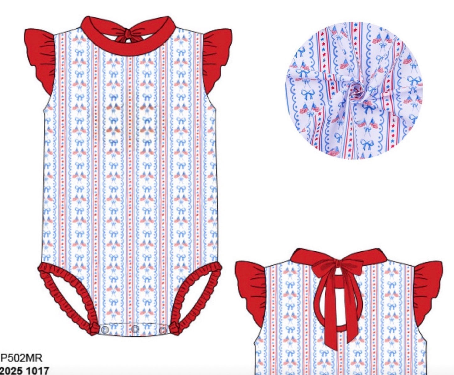 RTS: Liberty Belle- Girls 1pc Rash Guard Swim (No Monogram)
