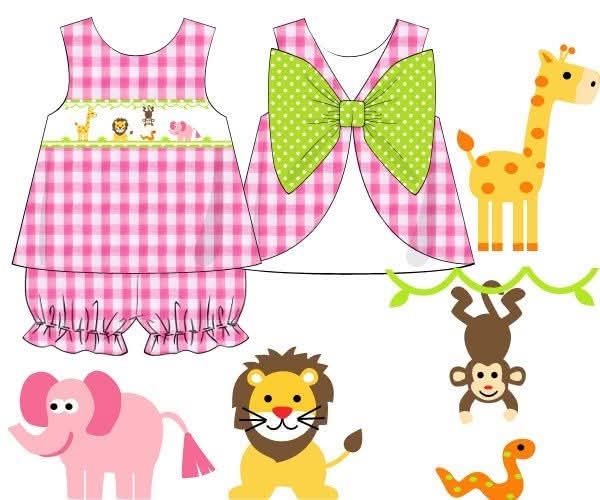 Throwback Pre Order: Zoo Crew- Girls Woven Bubble Short Set