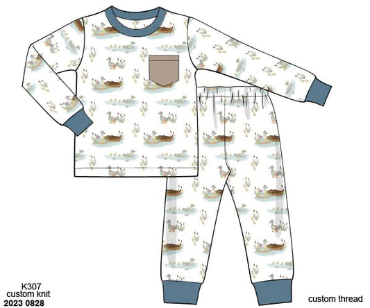 RTS: SS Busy Bees- Boys Knit 2pc Lounge
