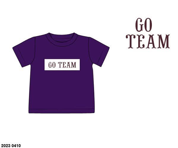 Pre Order 140: Custom Name Smocks- Boys Purple Knit Shirt