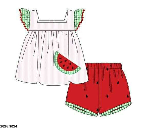 Pre Order 136: Slice of Summer- Girls Shortie Set