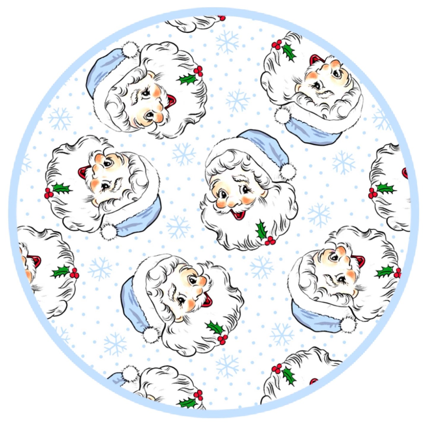 RTS: Pink & Blue Santa- Boys Knit 1pc Lounge