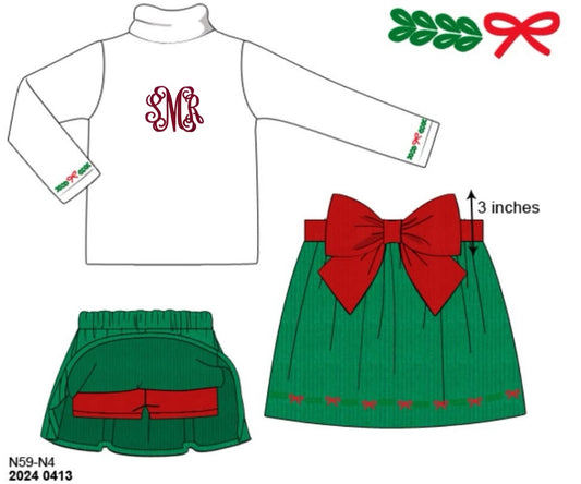 RTS: Caroline Cords- Girls Skort Set “SMR”