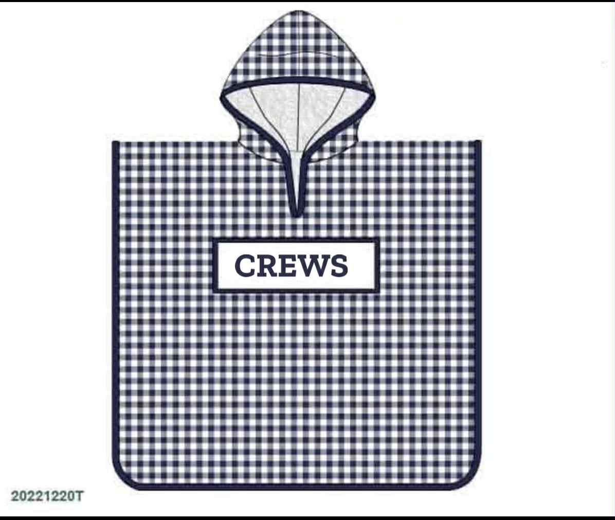 RTS: Star Spangled Swim- Navy Gingham Cover up "CREWS"