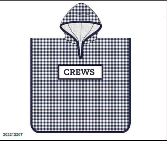 RTS: Star Spangled Swim- Navy Gingham Cover up "CREWS"