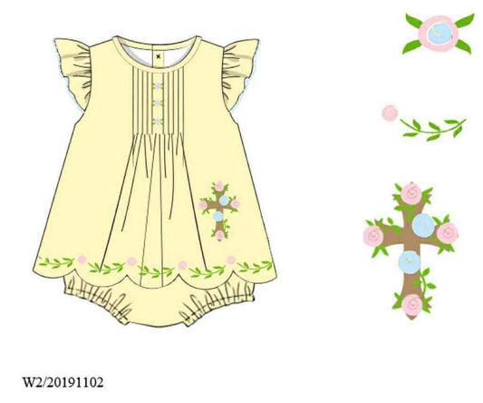 RTS: Because He Lives- Girls Woven Bubble