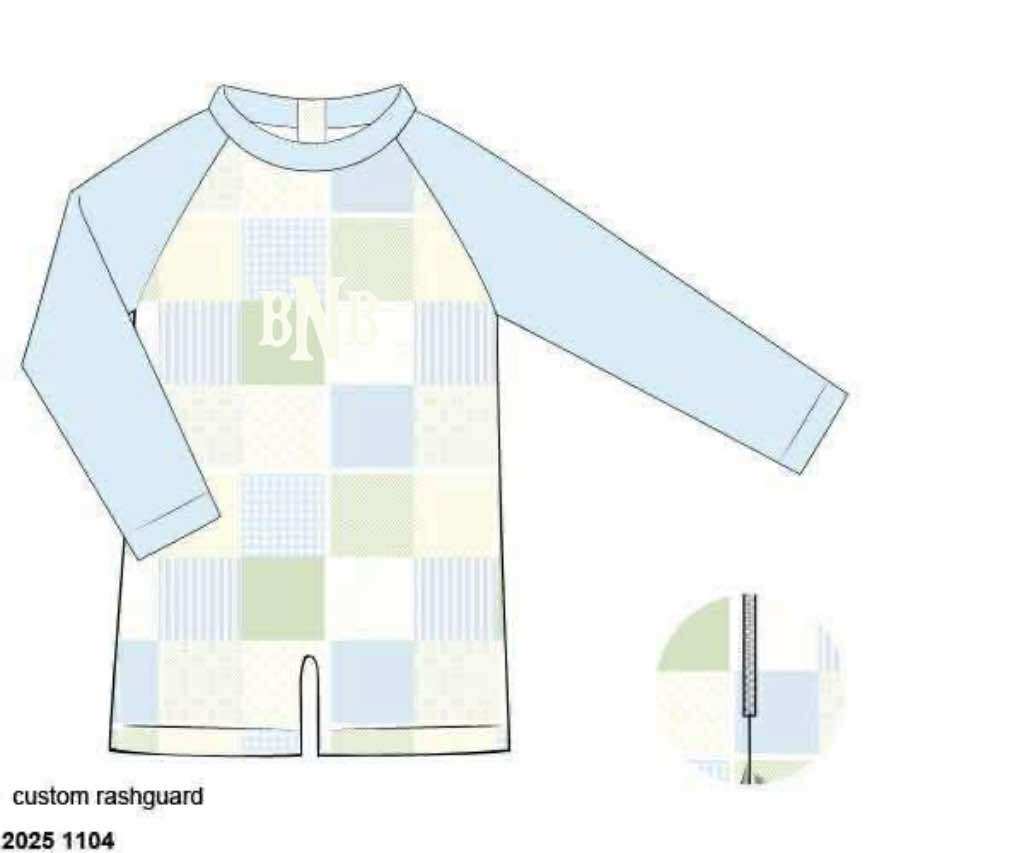 Pre Order 136: Meadow Lane- Boys Rashguard 1pc Swimsuit