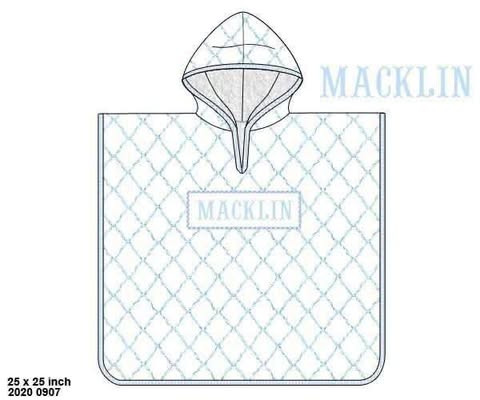 Pre Order 136: Ella Beau- Boys Blue  Hooded Name Smock Coverup