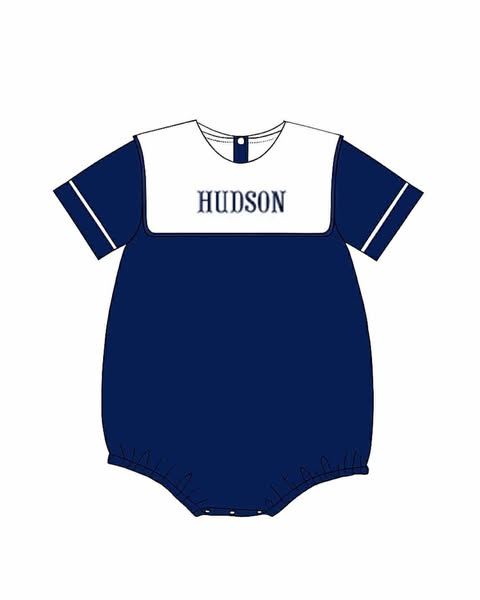 Pre Order 136: Dollop of Navy- Boys Knit Bubble