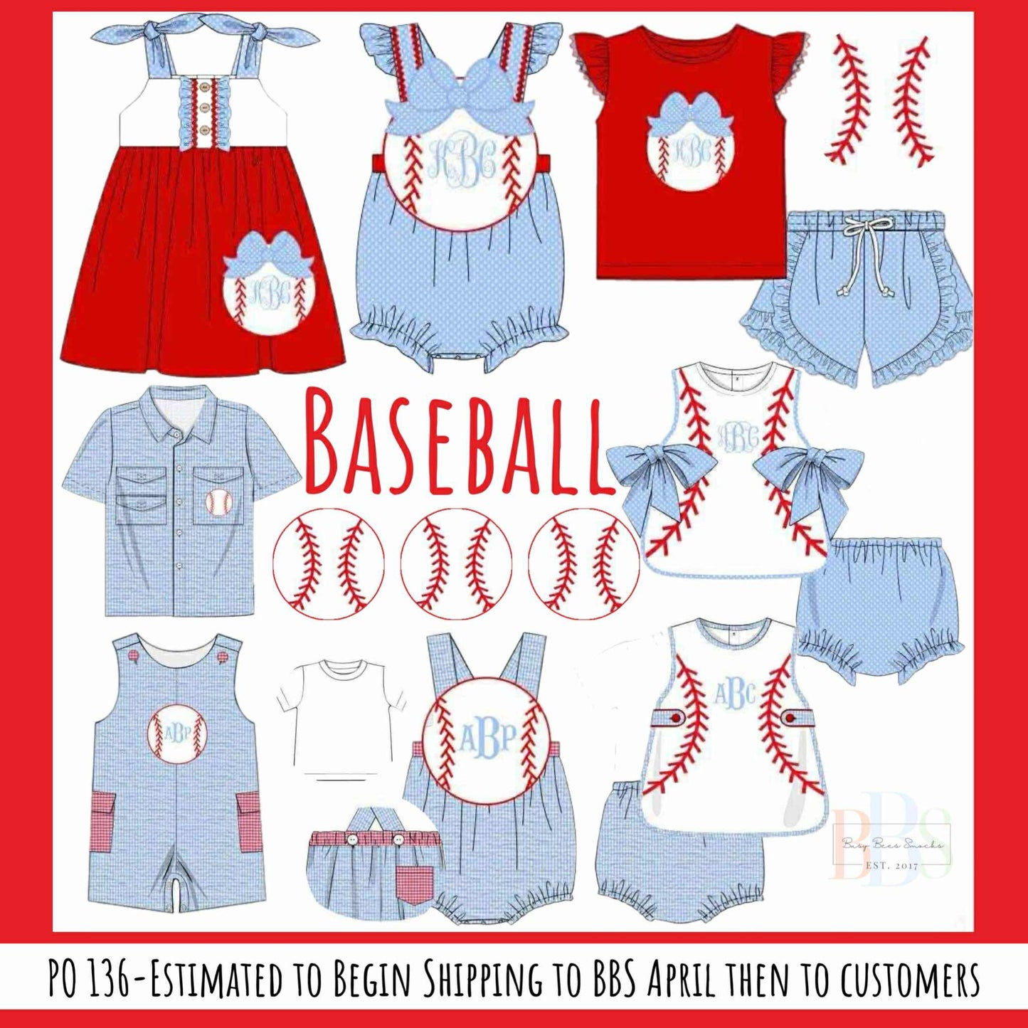 Pre Order 136: Baseball- Girls Short Set
