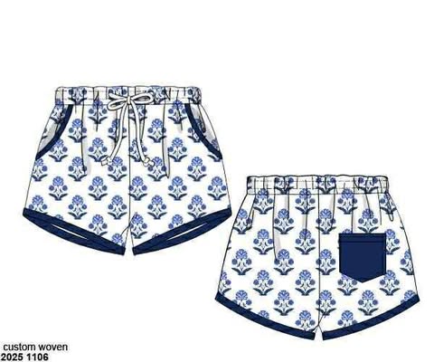Pre Order 136: Dollop of Navy Dad/Mini Woven Swim Shorties