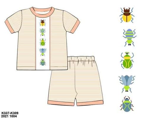 Pre Order 136: Summer Lounge- Boys Bugs 2pc Lounge Set