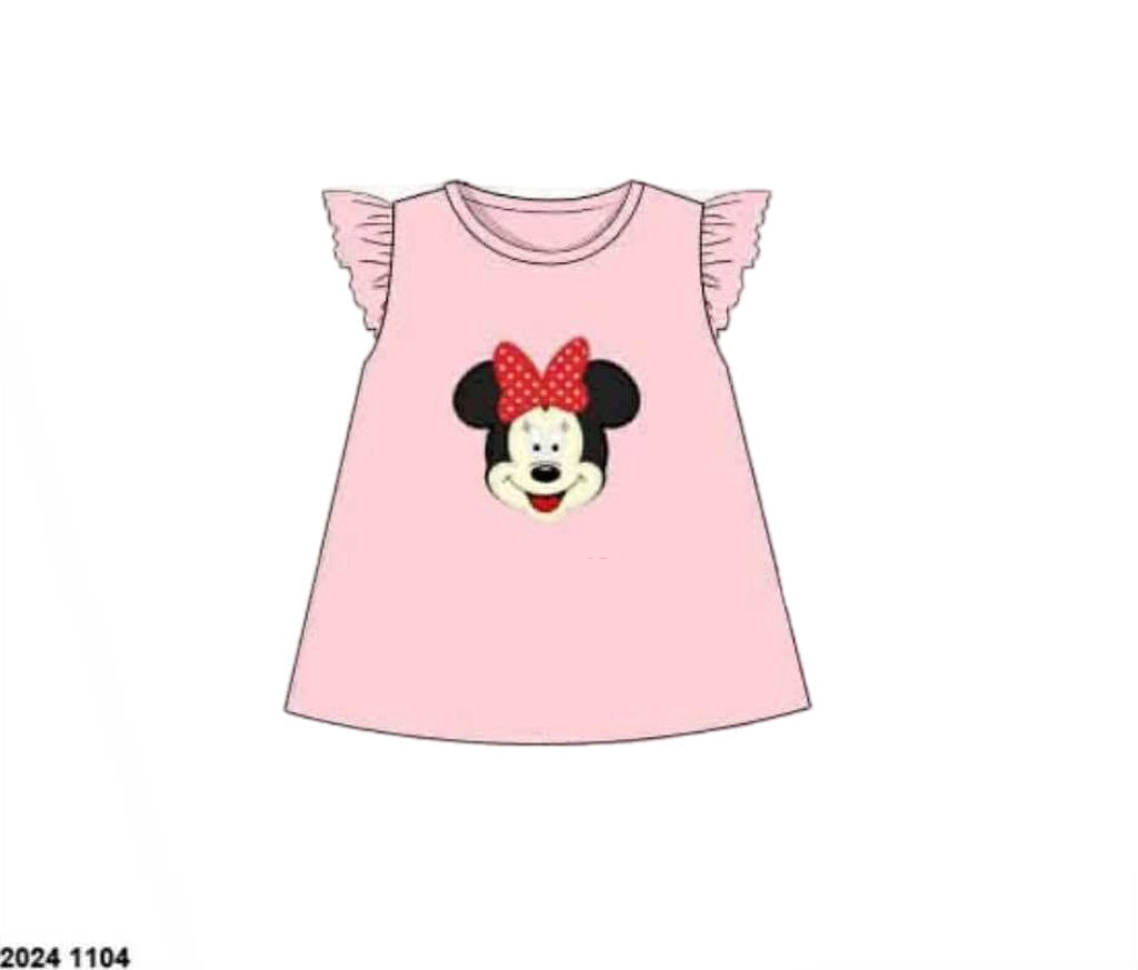 RTS: Character Collection- Girls Mouse Appliqué Shirt