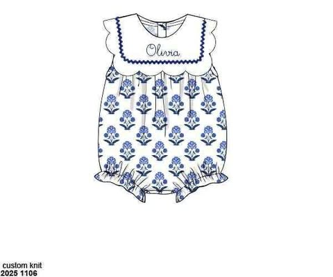 Pre Order 136: Dollop of Navy- Girls Knit Bubble