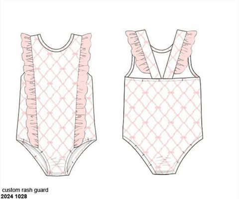 RTS: Ella Beau- Girls 1pc Sleeveless Rashguard Swim