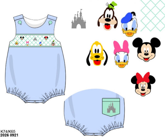 Pre Order 151: Geo Main Street- Boys Smocked Knit Bubble
