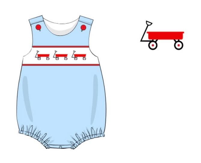 Throwback Pre Order: Lil Red Wagon- Boys Knit Bubble