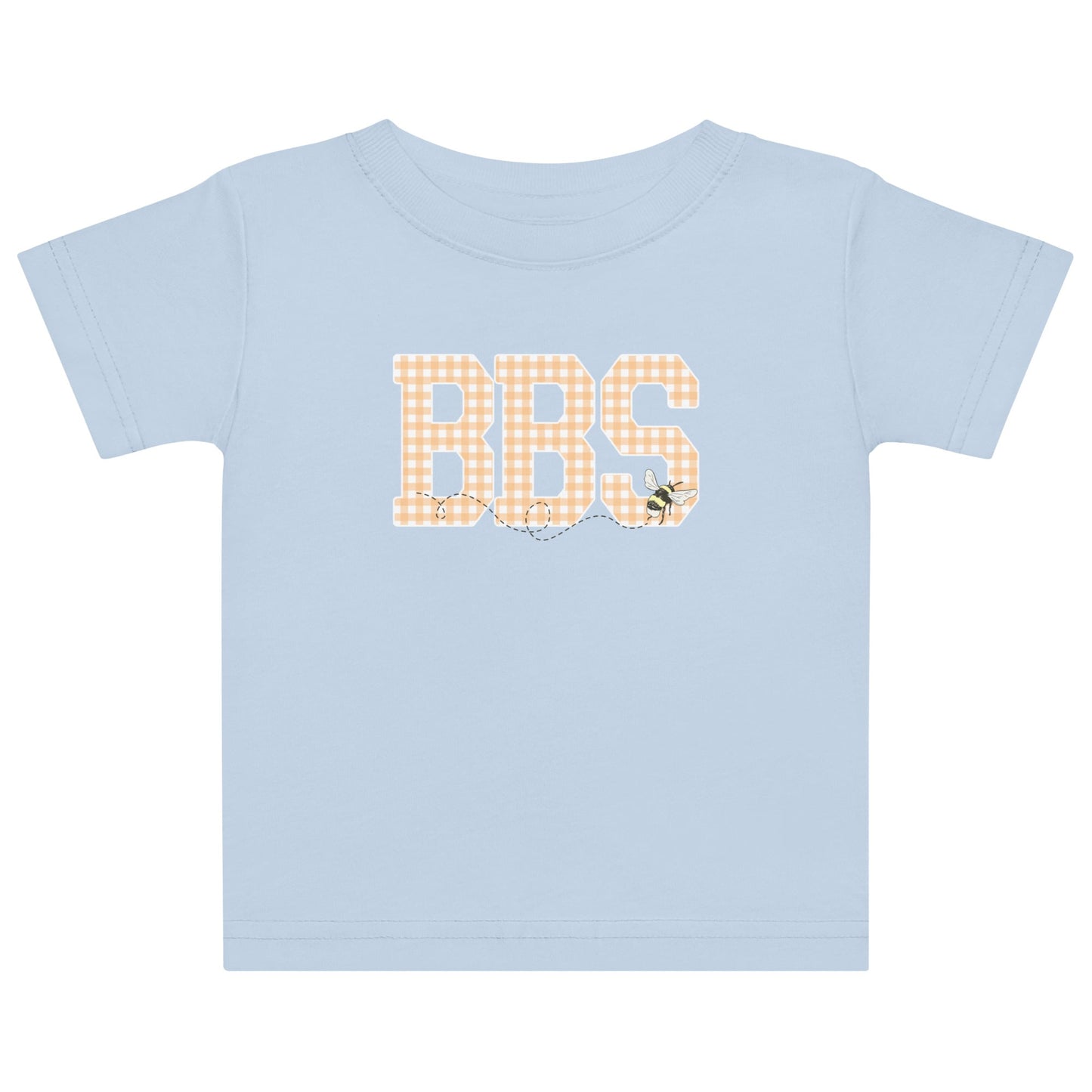 Exclusive BBS Graphic T-Shirt-  Peach Gingham BBS