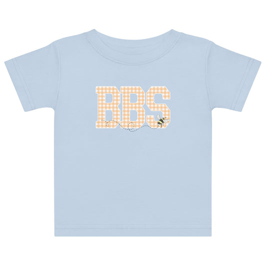 Exclusive BBS Graphic T-Shirt-  Peach Gingham BBS