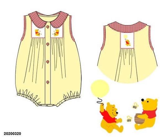 Customer Choice Pre Order 1: Boys Honey Bear Smocked Bubble